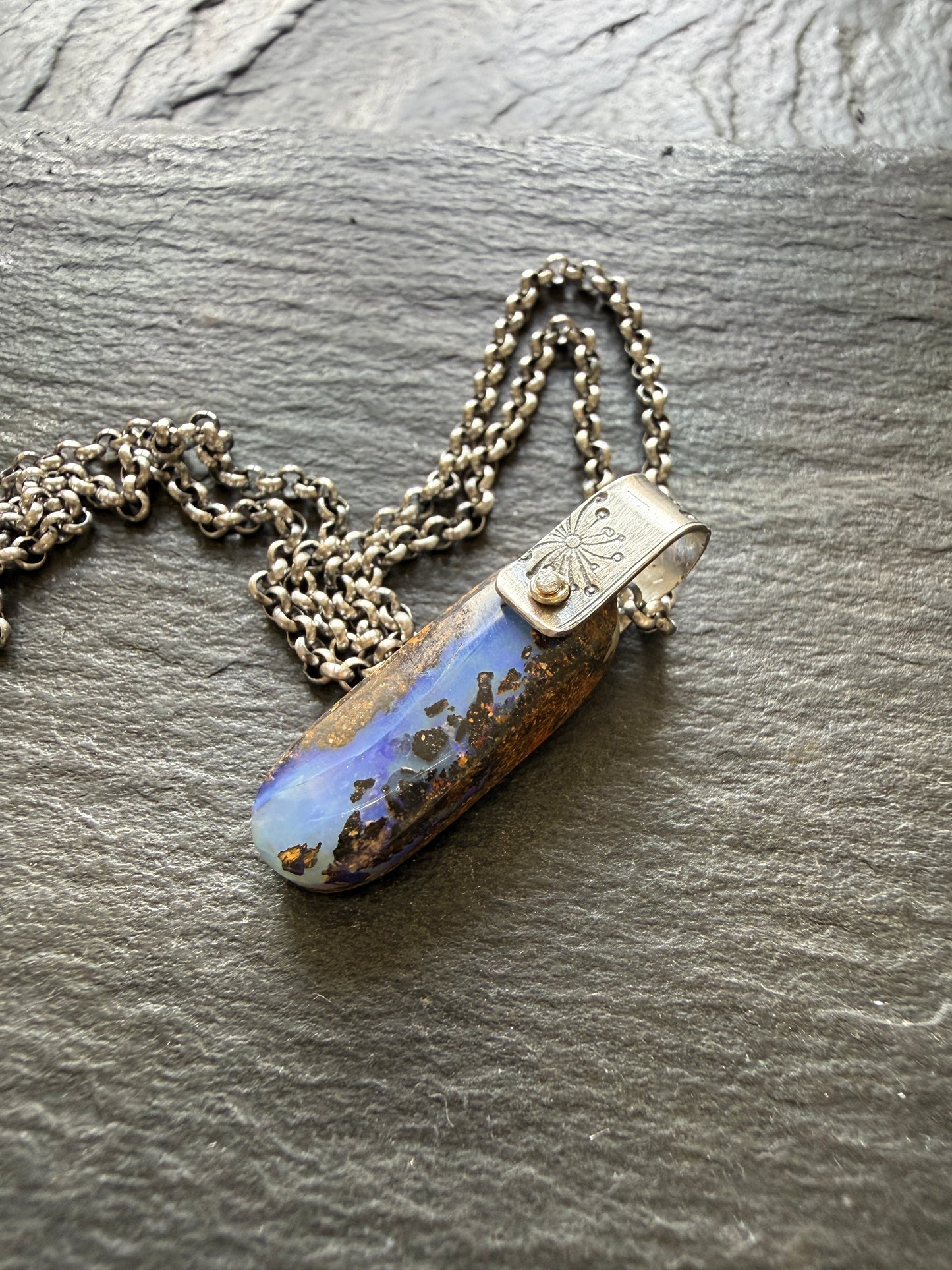 Dainty opal Pendant