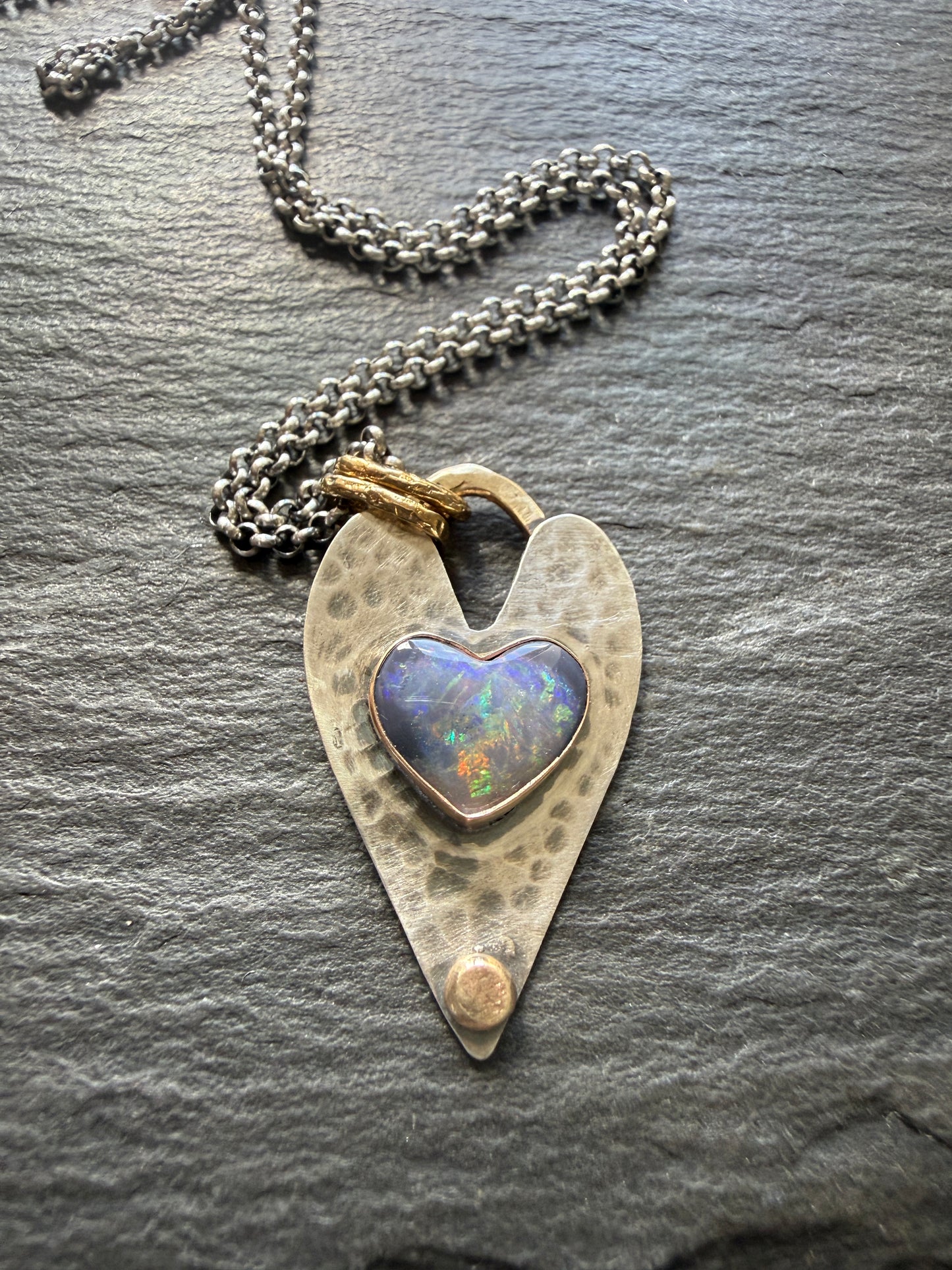 Double Heart Pendant Necklace