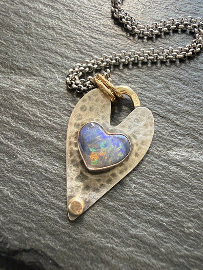 Double Heart Pendant Necklace