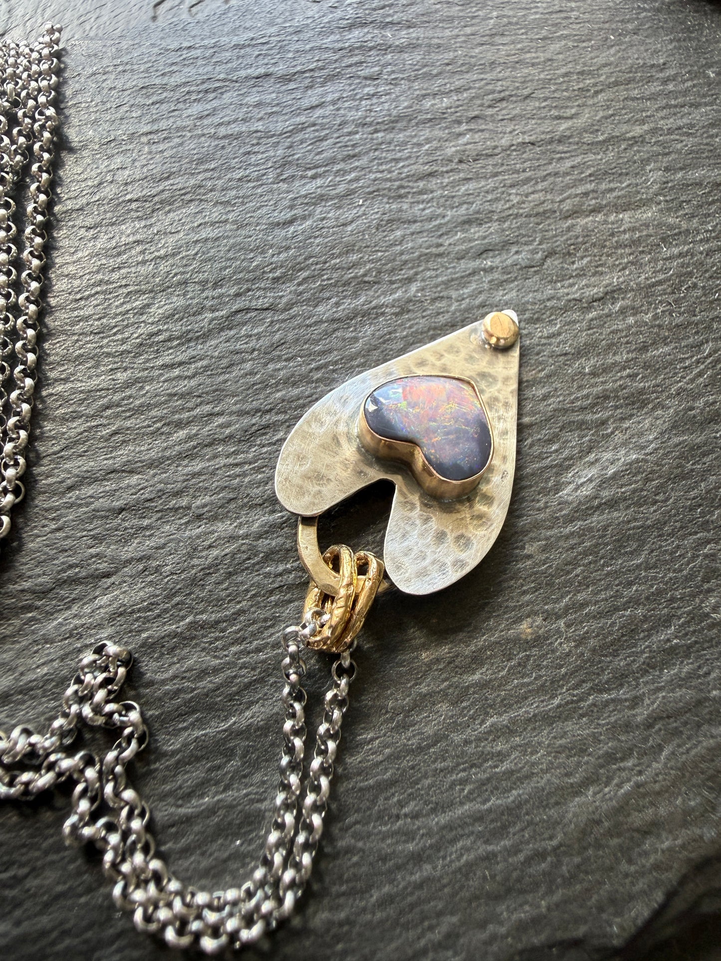 Double Heart Pendant Necklace