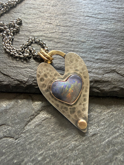 Double Heart Pendant Necklace