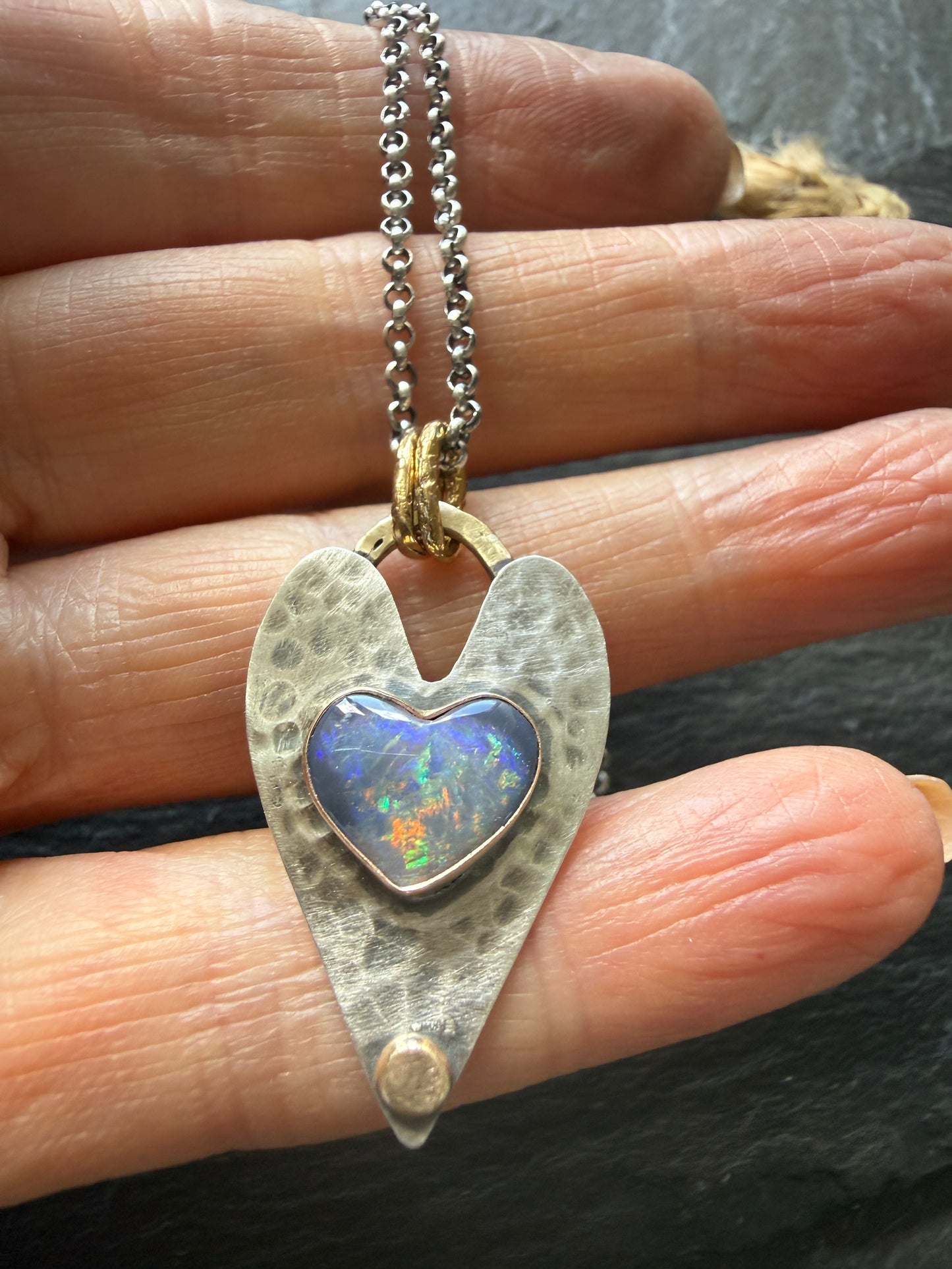 Double Heart Pendant Necklace
