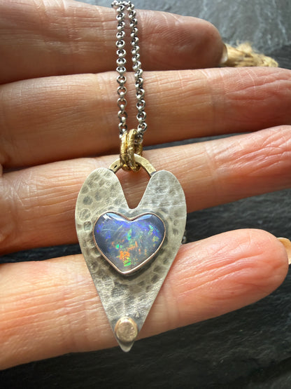 Double Heart Pendant Necklace
