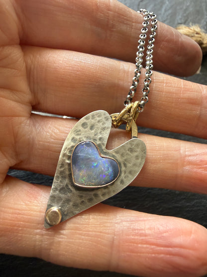 Double Heart Pendant Necklace