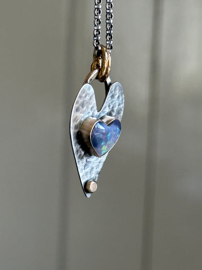 Double Heart Pendant Necklace