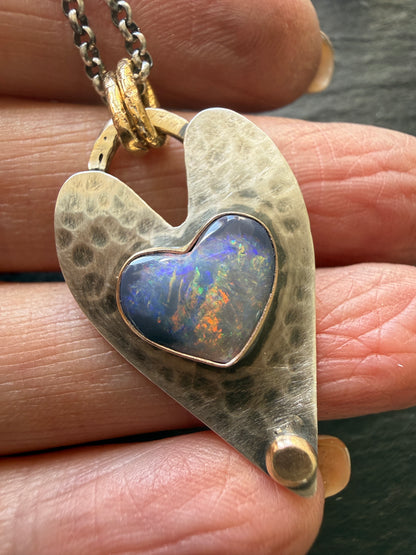 Double Heart Pendant Necklace