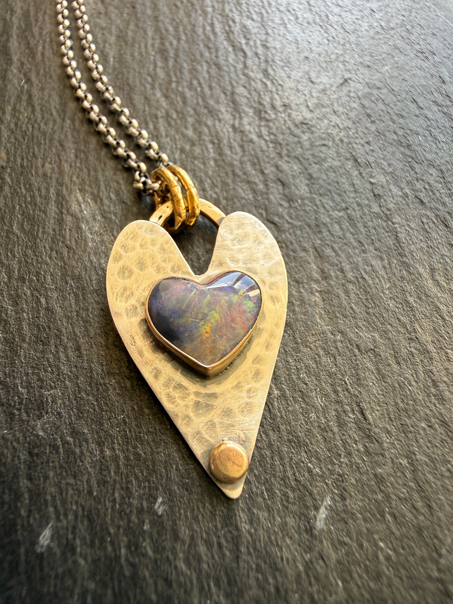 Double Heart Pendant Necklace