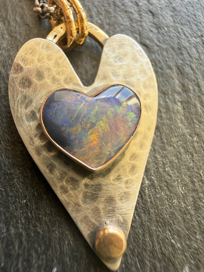 Double Heart Pendant Necklace