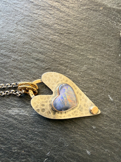Double Heart Pendant Necklace
