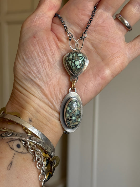 Variscite Multi Charm Necklace