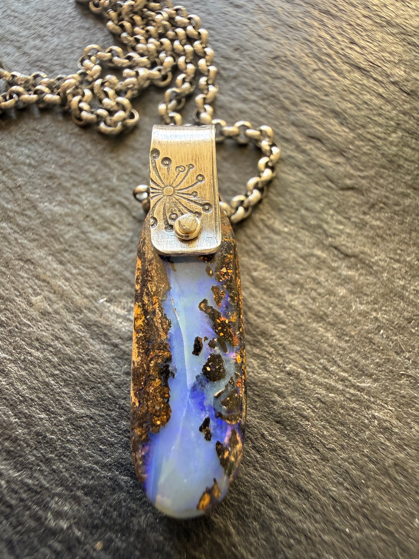 Dainty opal Pendant