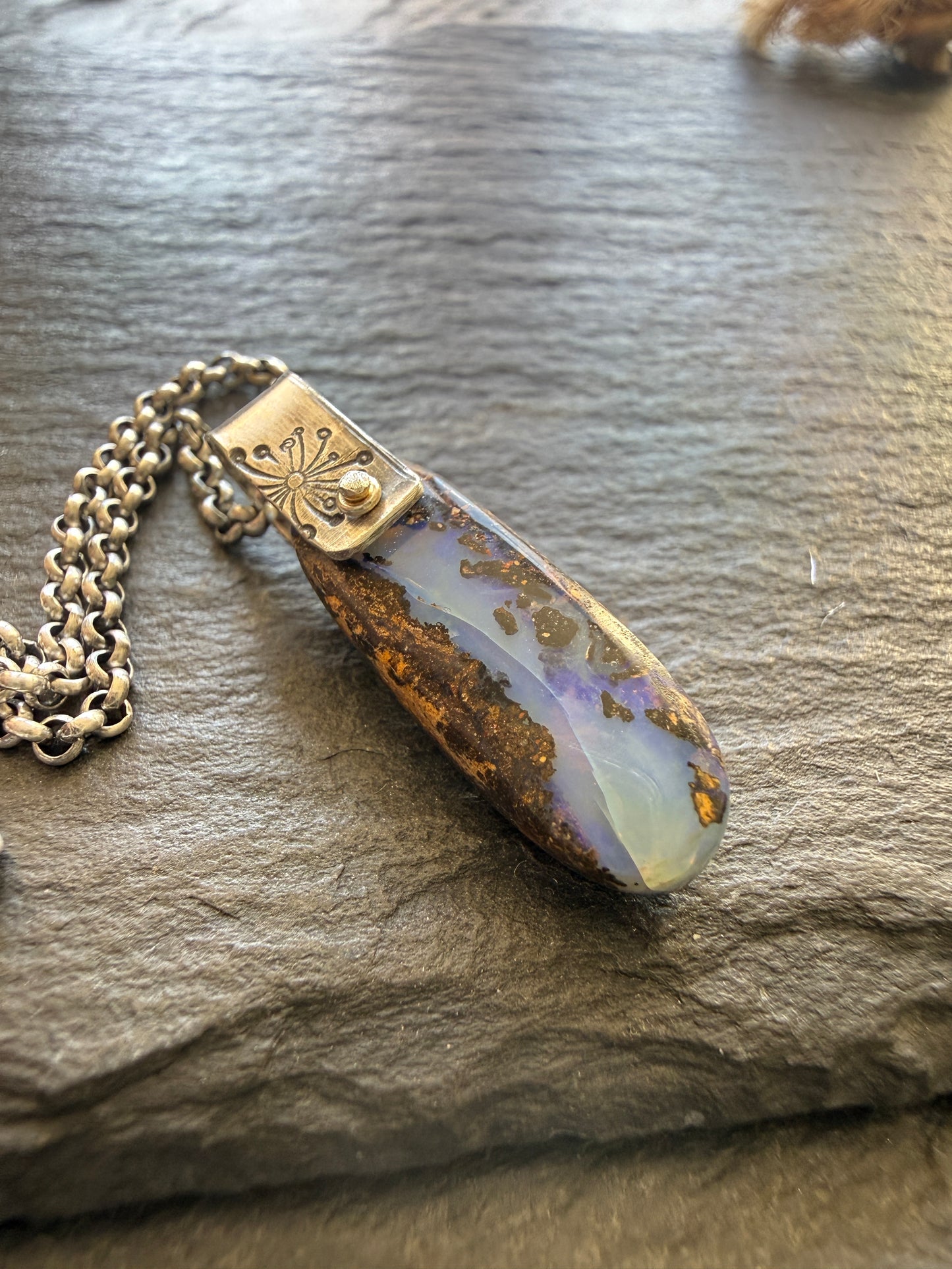 Dainty opal Pendant
