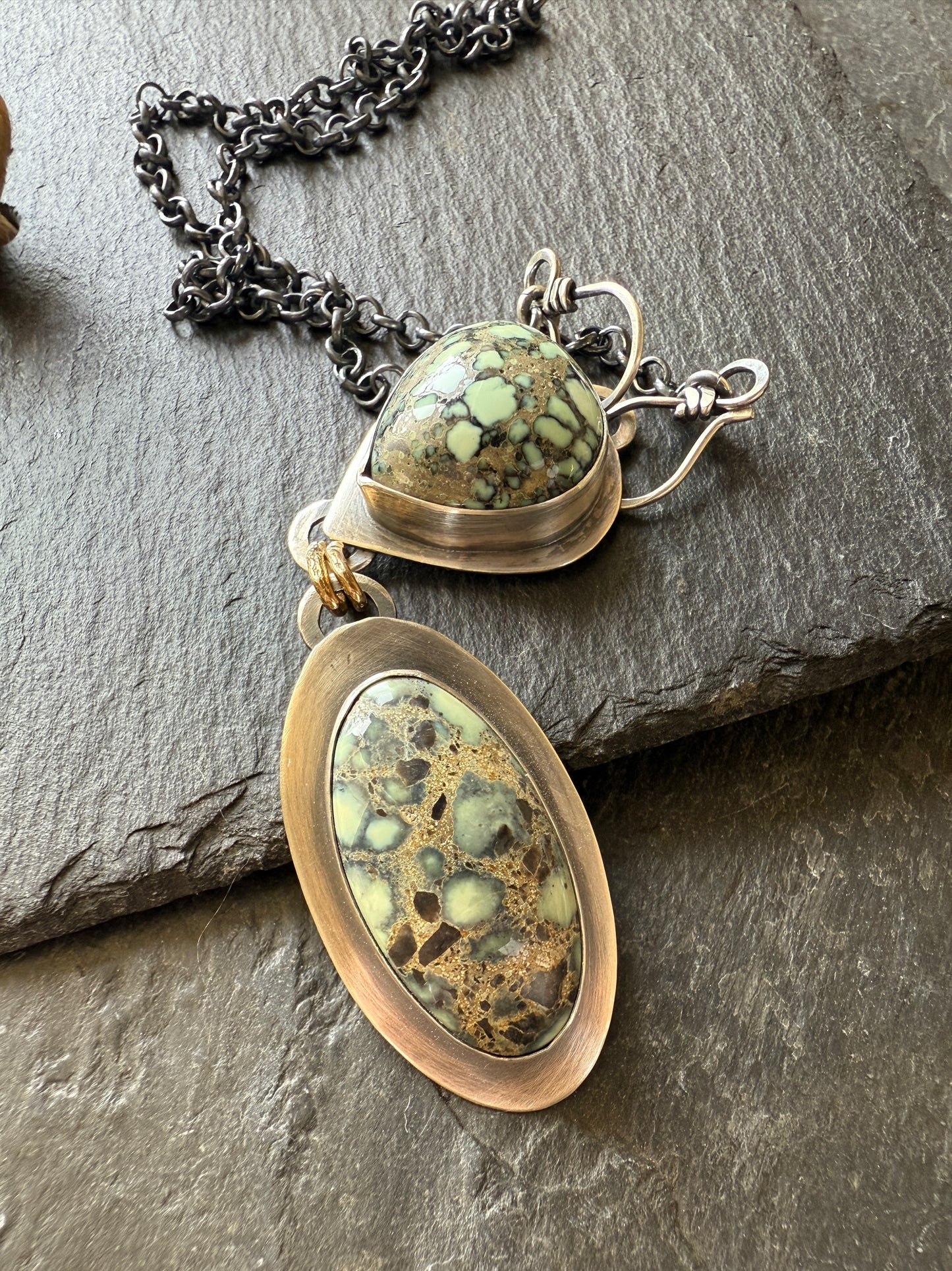 Variscite Multi Charm Necklace