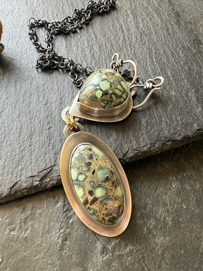 Variscite Multi Charm Necklace