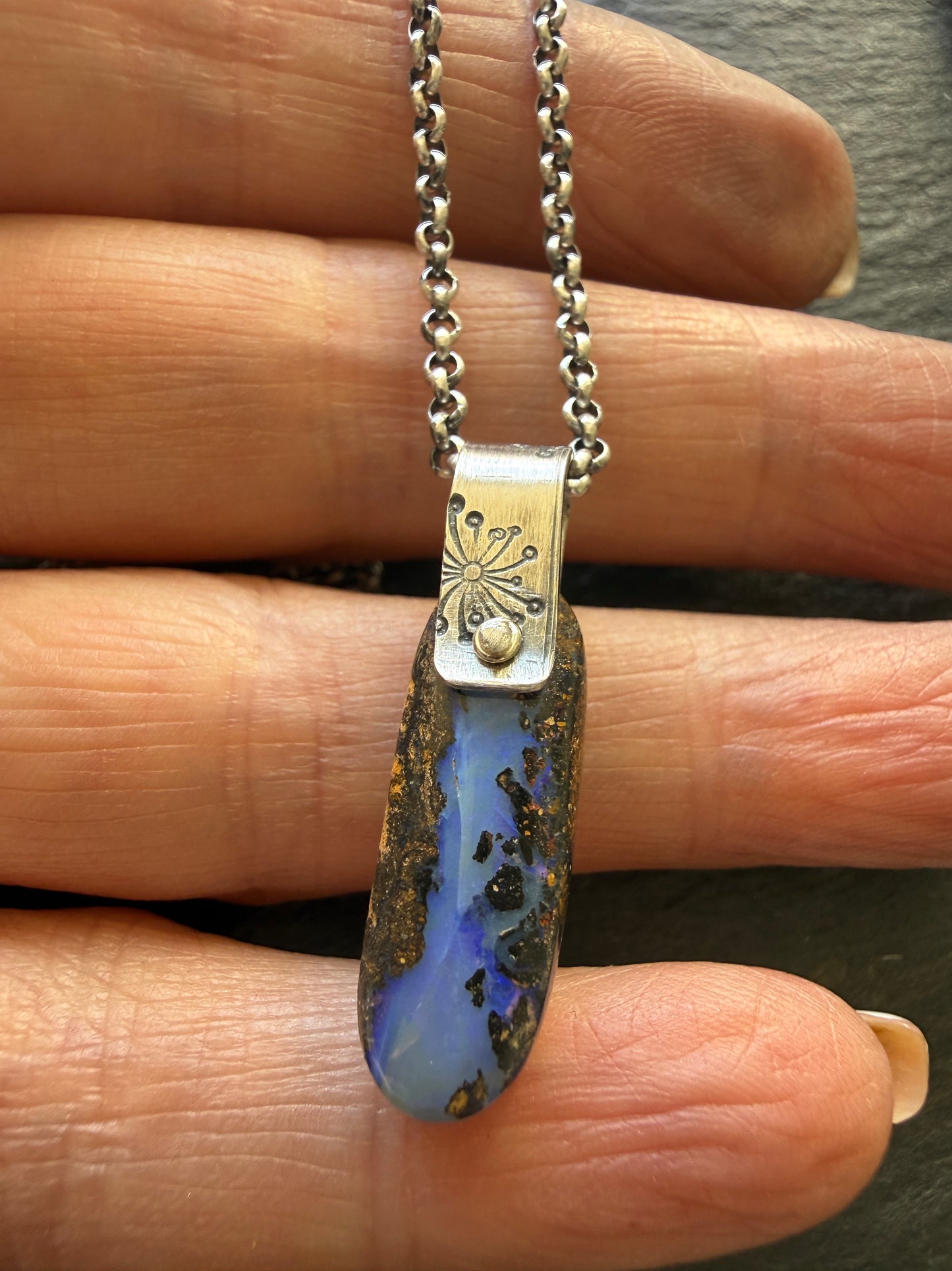 Dainty opal Pendant