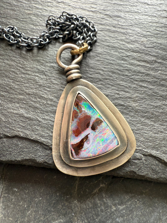 Opal Charm Necklace