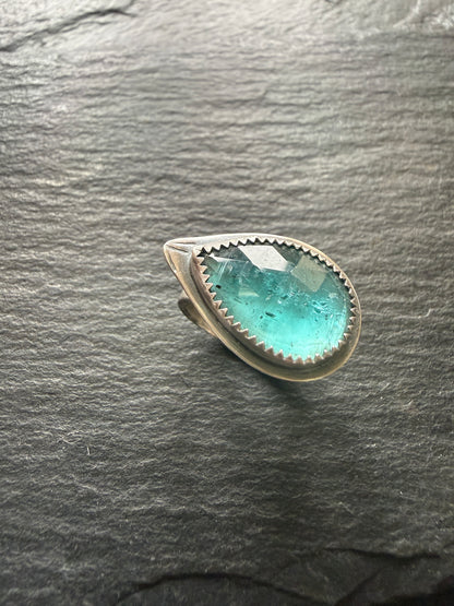 Teal Kyanite Ring US 7 UK 7 1/2