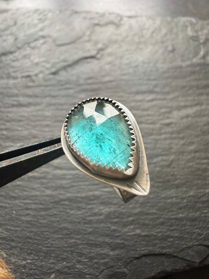 Teal Kyanite Ring US 7 UK 7 1/2