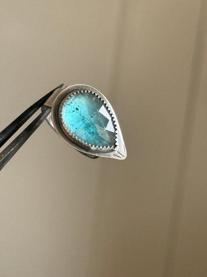 Teal Kyanite Ring US 7 UK 7 1/2