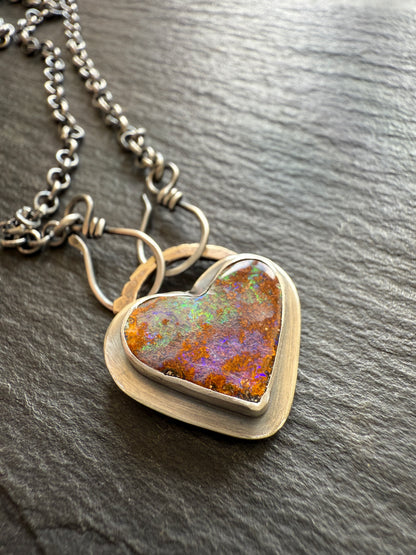 Heart opal Pendant