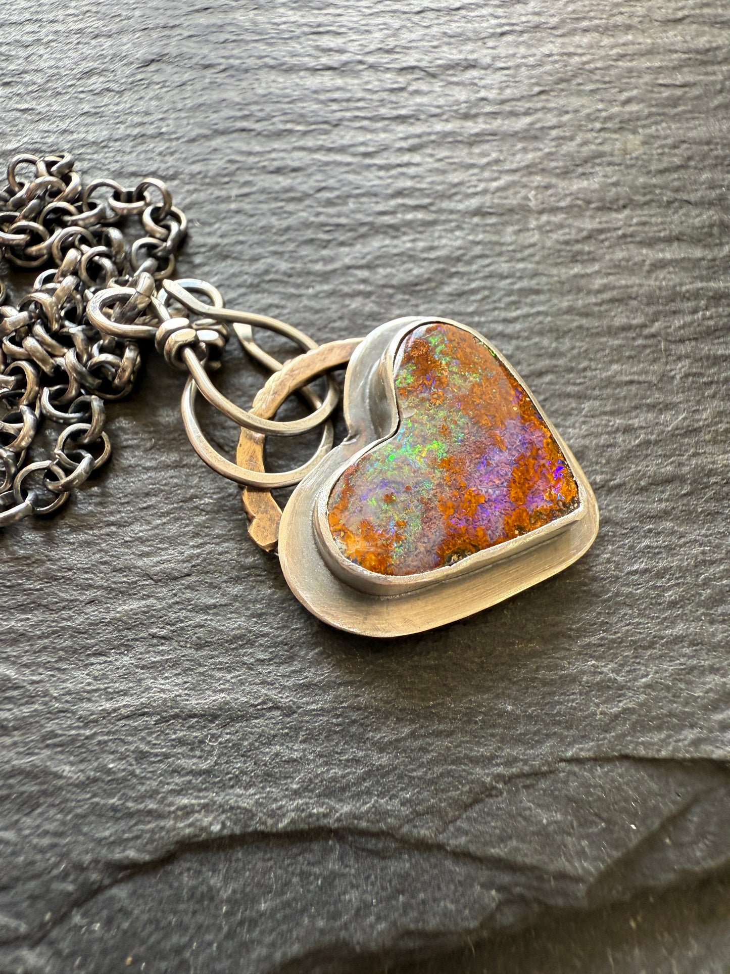 Heart opal Pendant