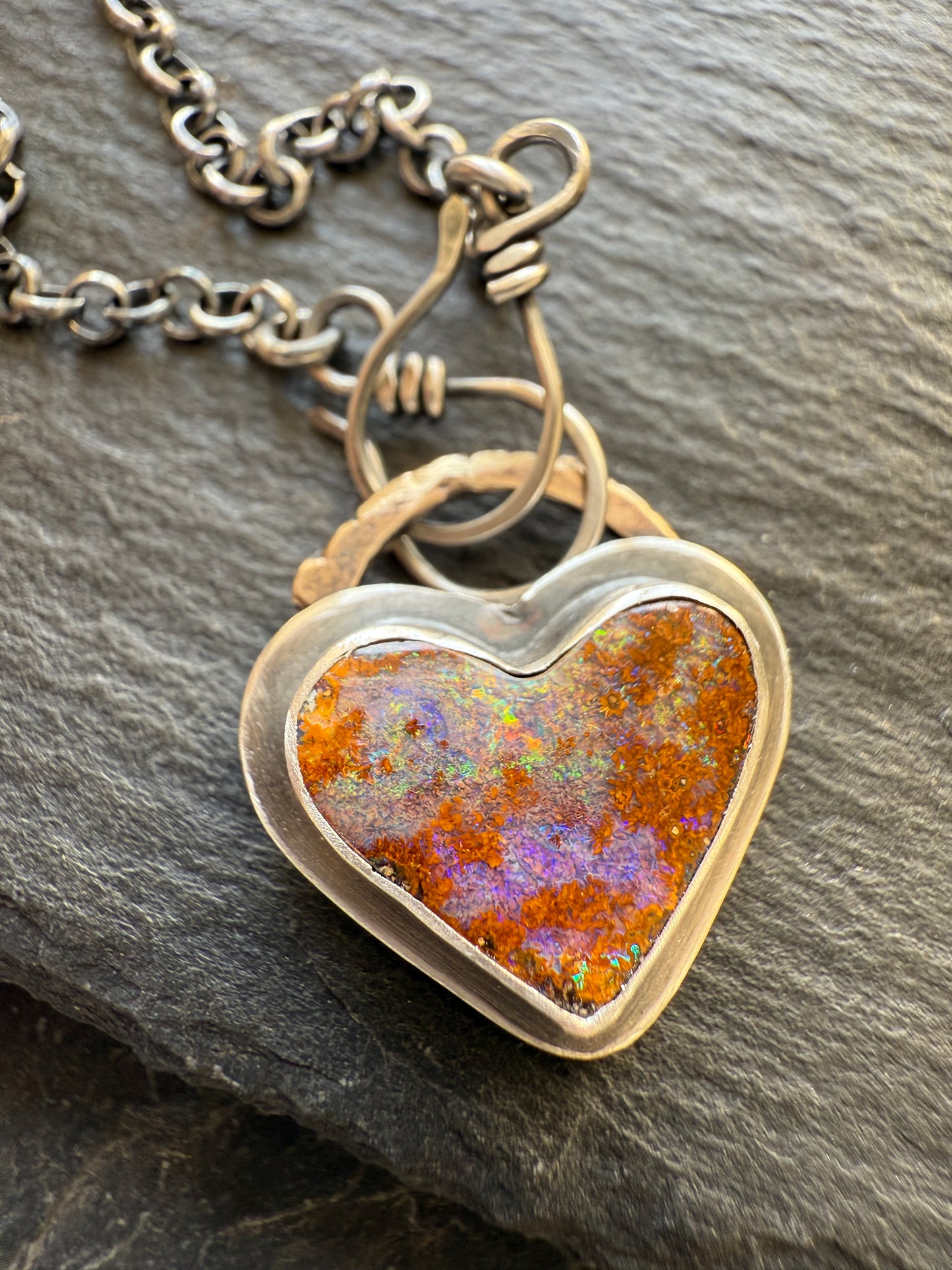 Heart opal Pendant