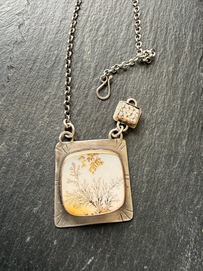 Scenic Dentric Agate with a Wrasse Snakeskin Stone