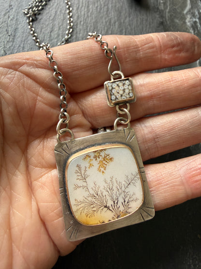 Scenic Dentric Agate with a Wrasse Snakeskin Stone