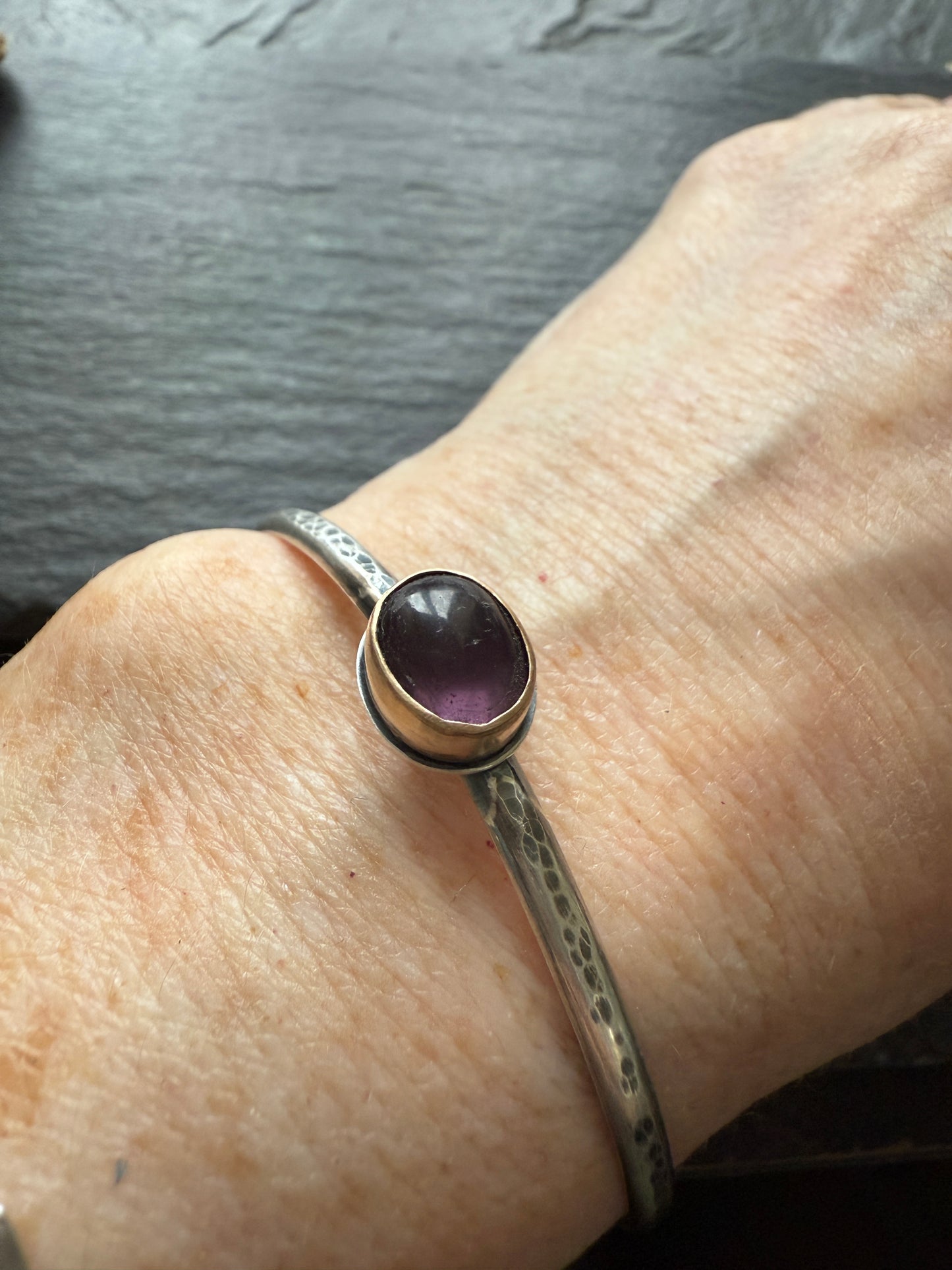 Plum Spinel Bangle