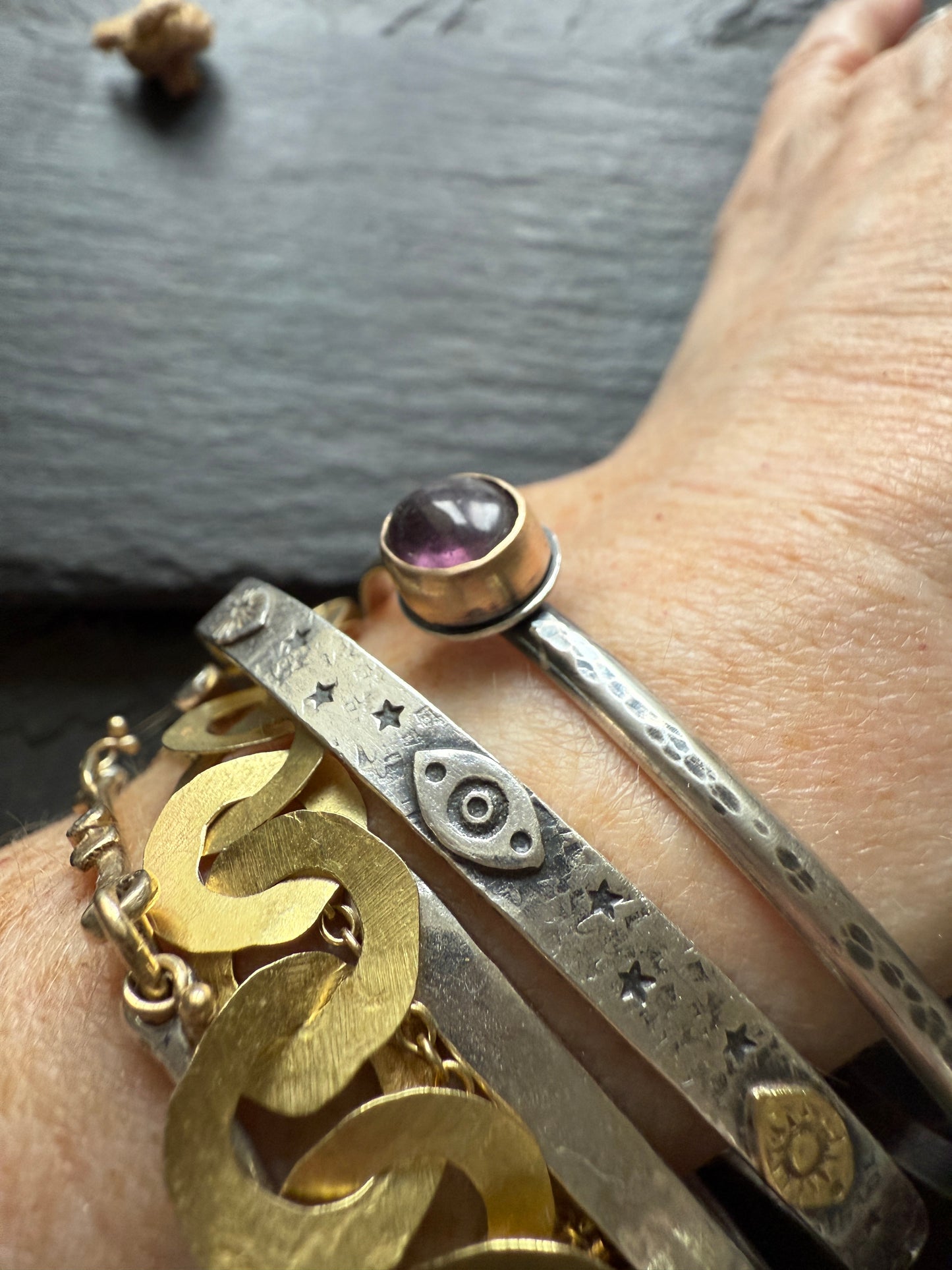 Plum Spinel Bangle