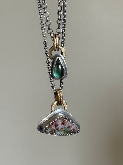 Double Pendant Necklace