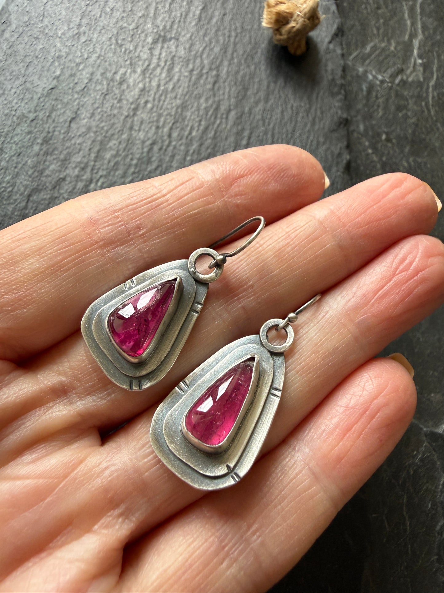 Pink Tourmaline Earrings