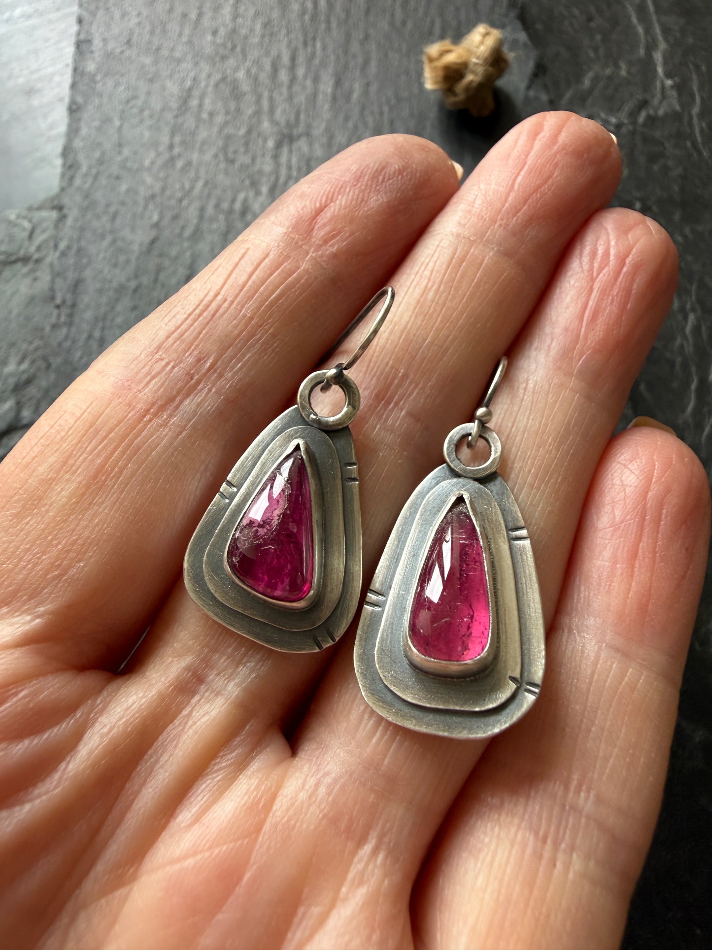 Pink Tourmaline Earrings