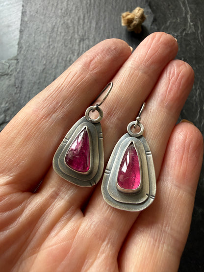 Pink Tourmaline Earrings