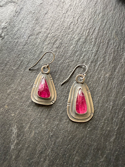 Pink Tourmaline Earrings