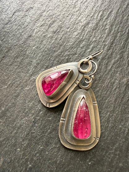 Pink Tourmaline Earrings