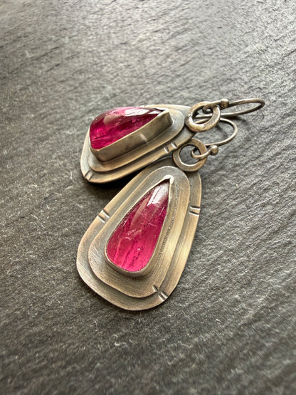 Pink Tourmaline Earrings