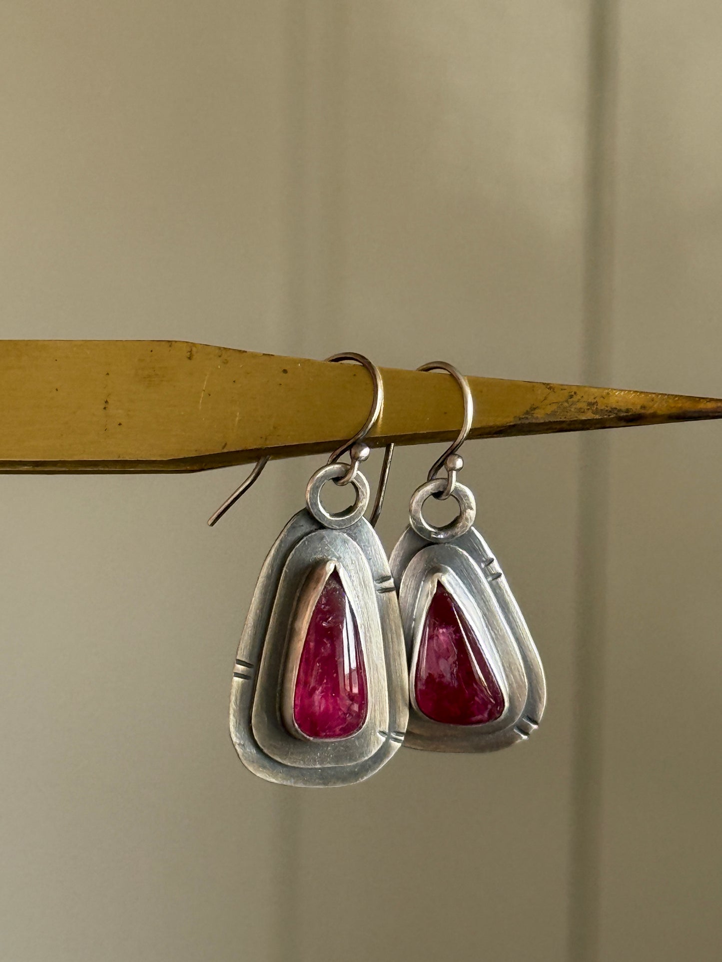 Pink Tourmaline Earrings
