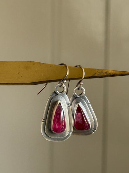 Pink Tourmaline Earrings