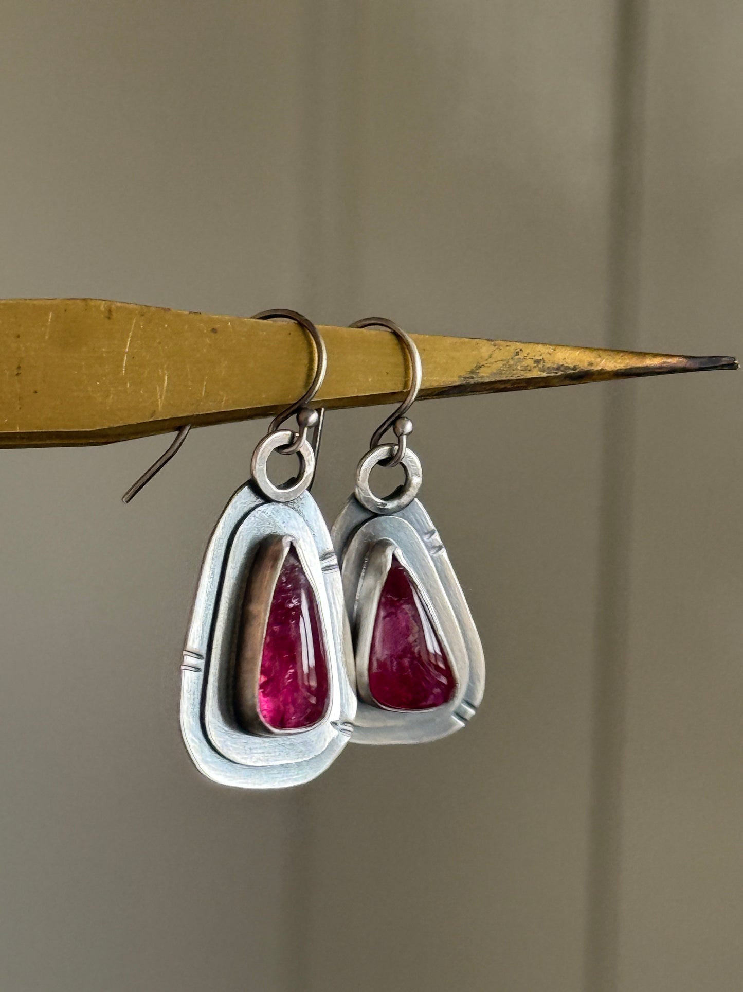 Pink Tourmaline Earrings