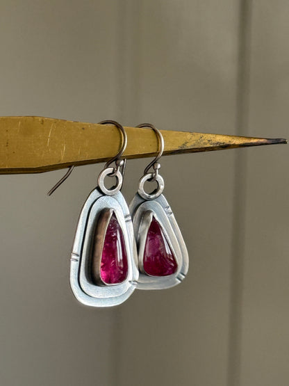 Pink Tourmaline Earrings