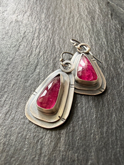 Pink Tourmaline Earrings