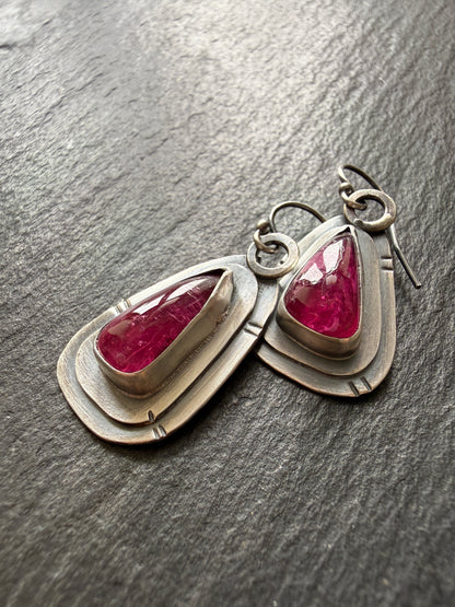 Pink Tourmaline Earrings