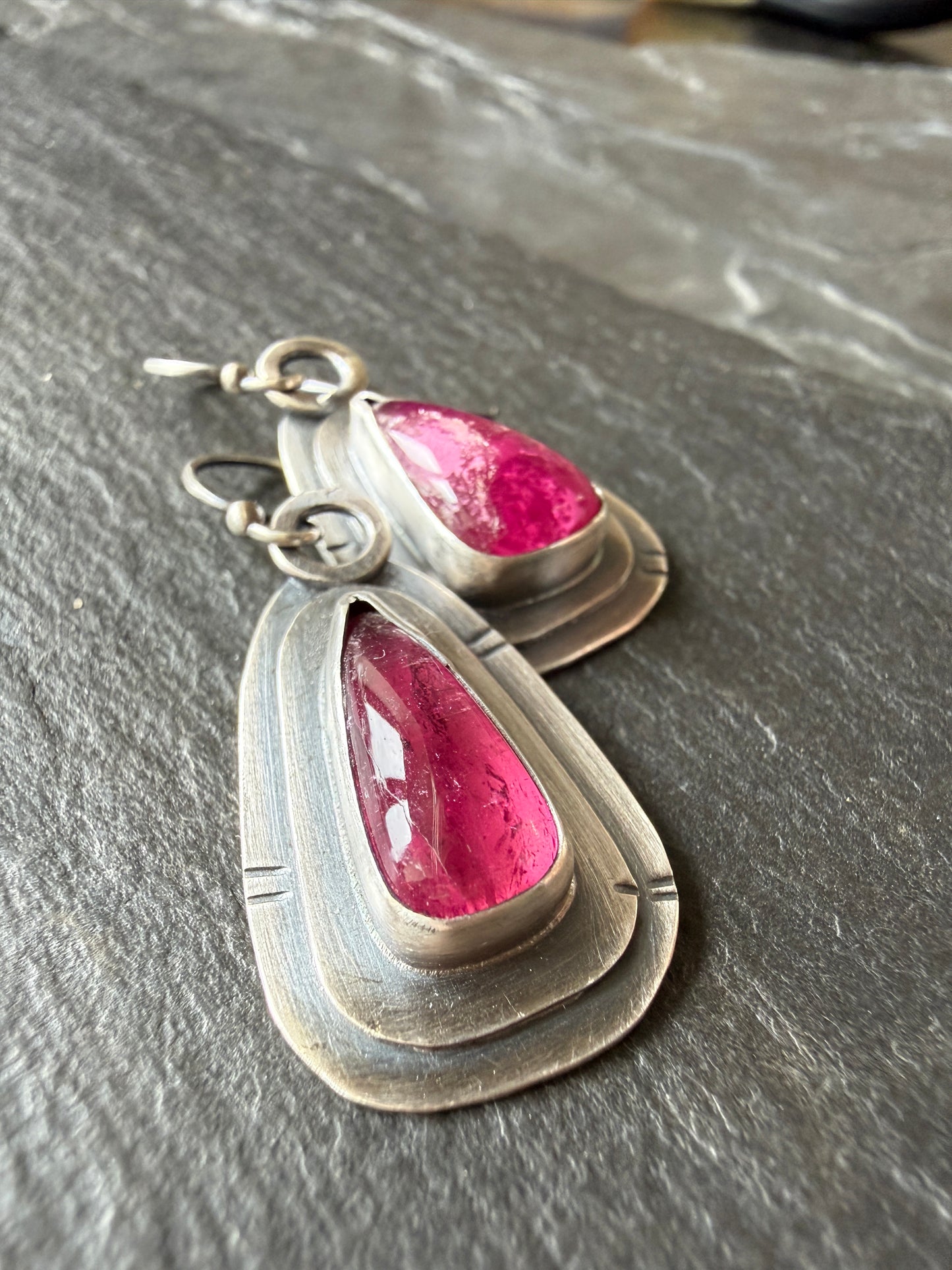 Pink Tourmaline Earrings