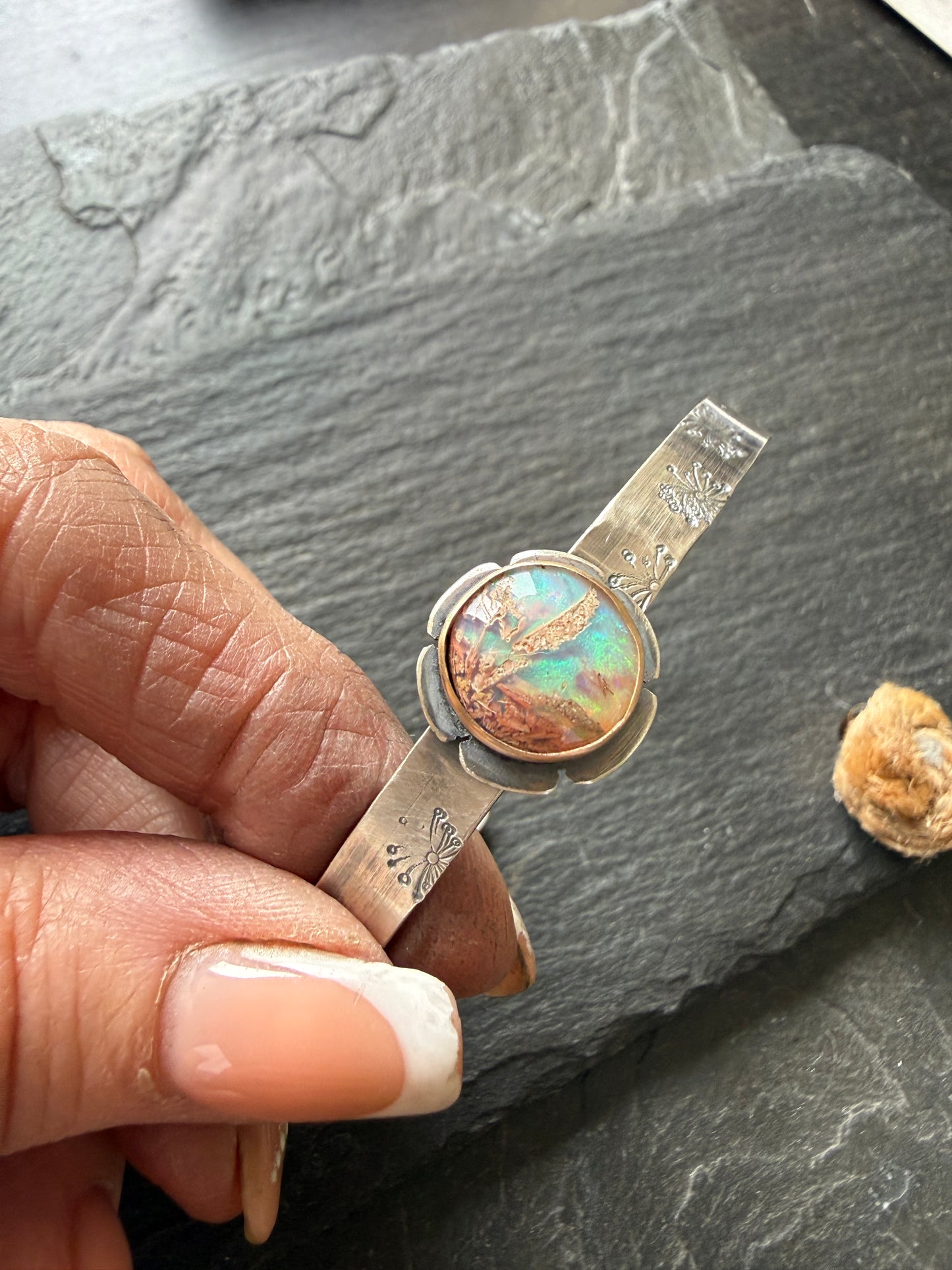 Flower Opal Bangle