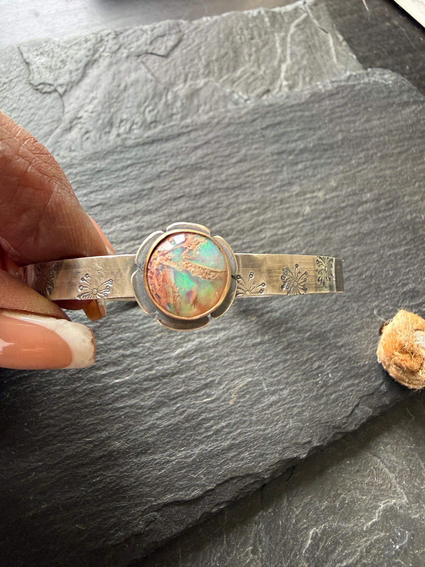 Flower Opal Bangle