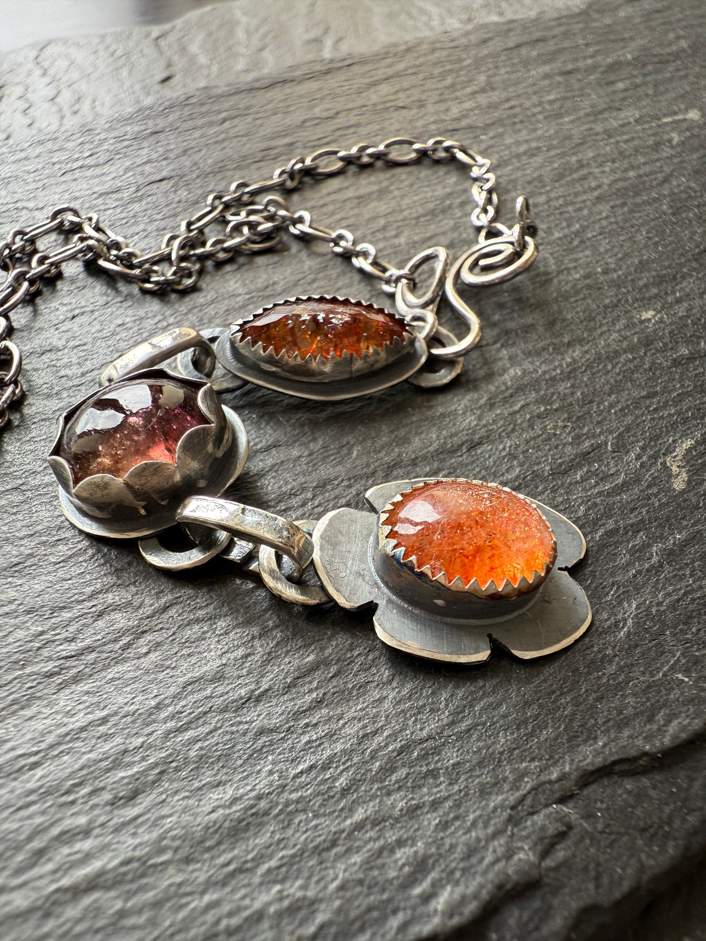 FOR TINA - Sunstone and Tourmaline Necklace