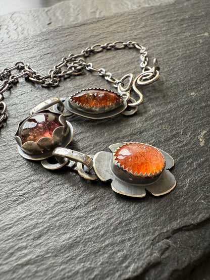 FOR TINA - Sunstone and Tourmaline Necklace