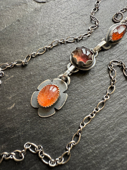 FOR TINA - Sunstone and Tourmaline Necklace