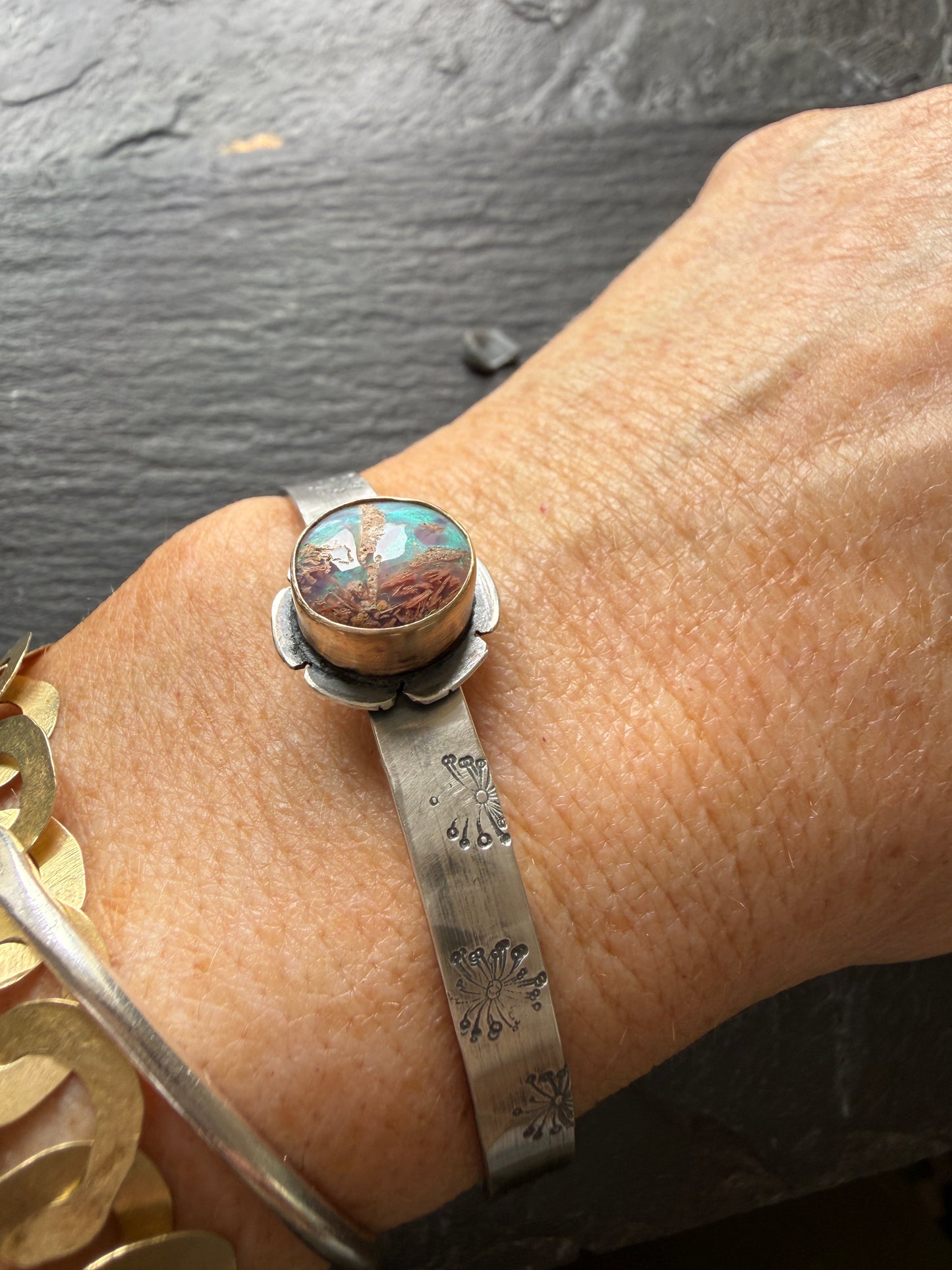 Flower Opal Bangle